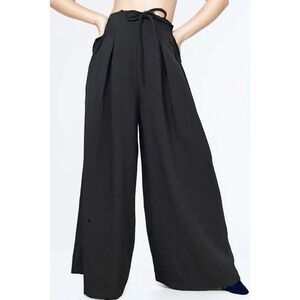 N by Nancy Women's Pants Wide Leg Pallazzo Inverted Pleat Black XXL